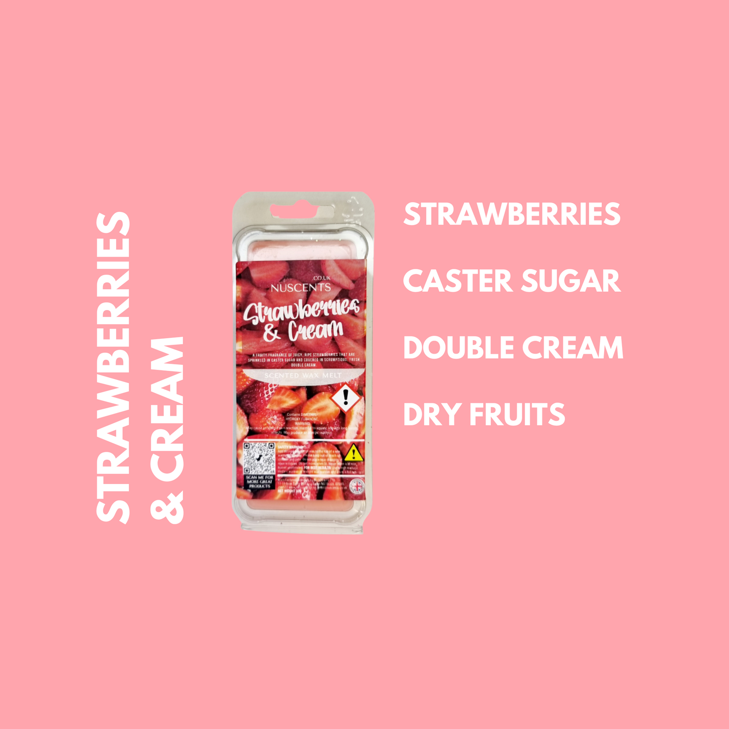 Strawberries & Cream Wax Melt Scent Notes