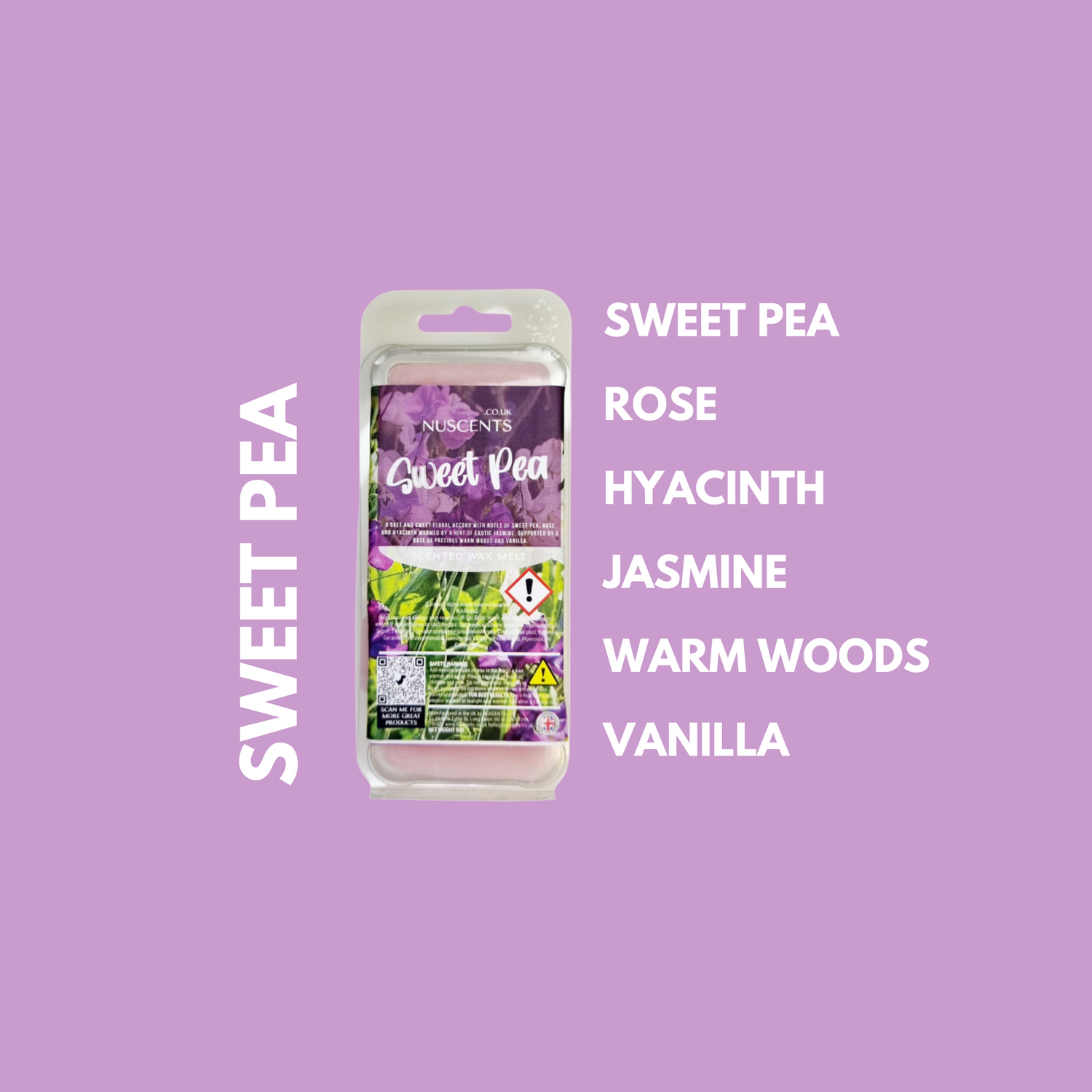 Sweet Pea Wax Melt Scent Notes