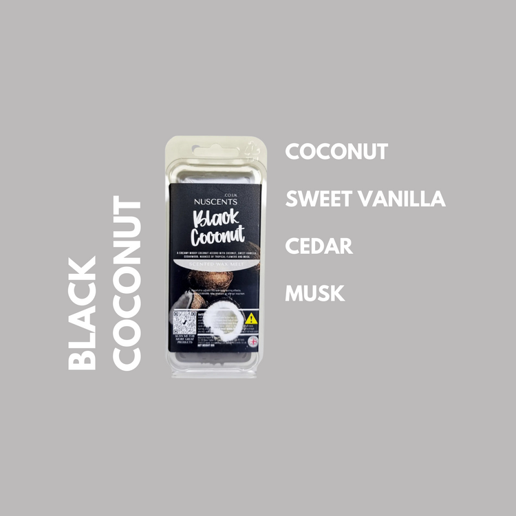 Black Coconut Wax Melt Scent Notes