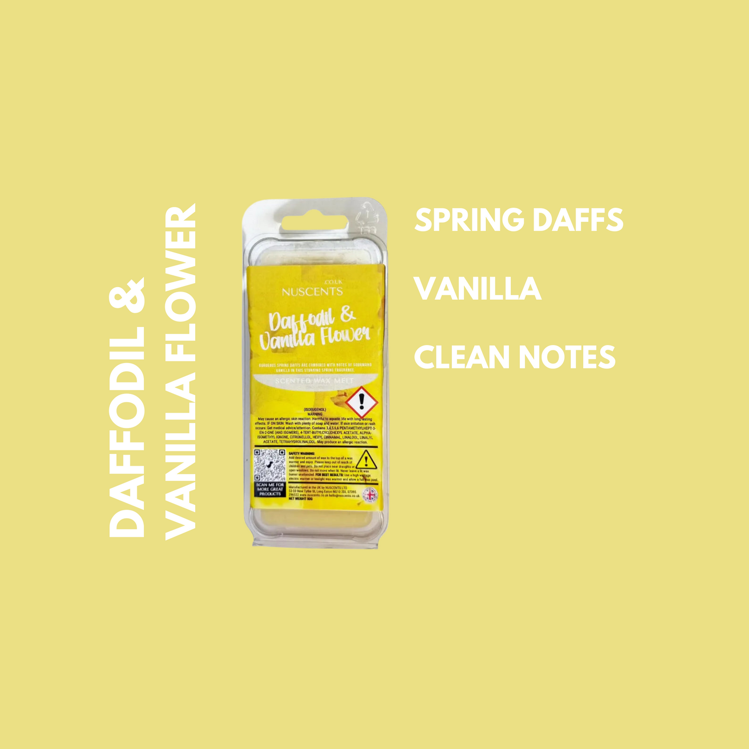 Daffodil & Vanilla Flower Wax Melt Scent Notes