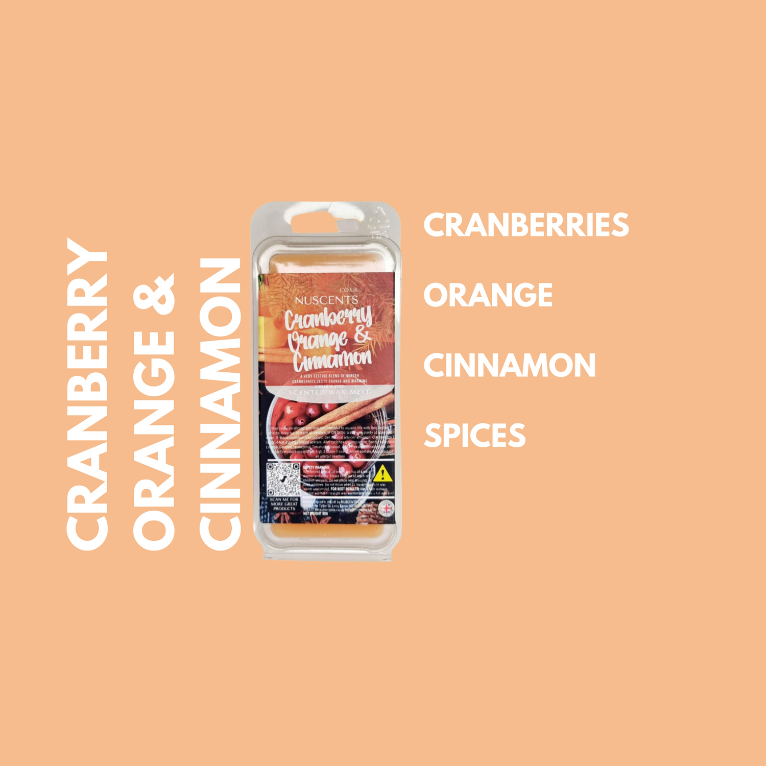 Cranberry Orange & Cinnamon Wax Melt Scent Notes