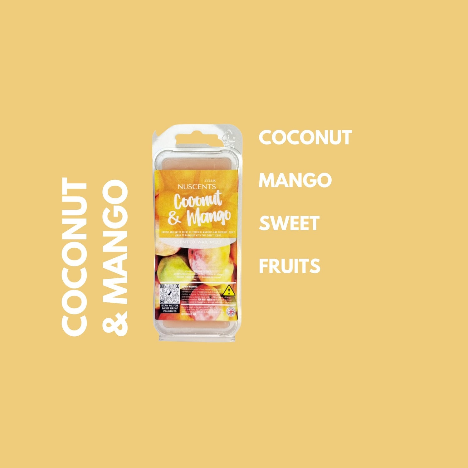 Coconut & Mango Wax Melt Scent Notes
