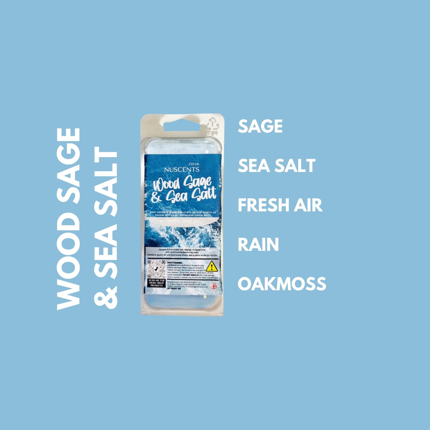 Wood Sage & Sea Salt Wax Melt Scent Notes