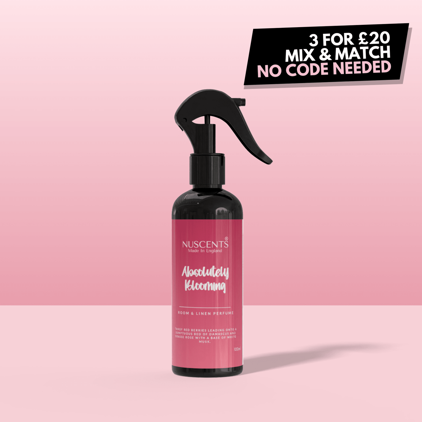 LIMITED EDITION Absolutely Blooming Room & Linen Perfume Spray - Nuscents