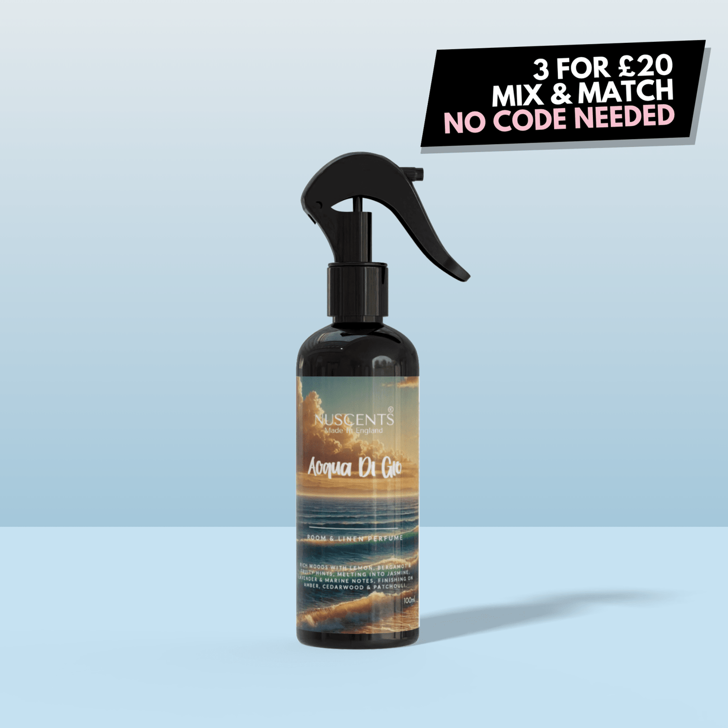 LIMITED EDITION Acqua Di Gio Room & Linen Perfume Spray - Nuscents