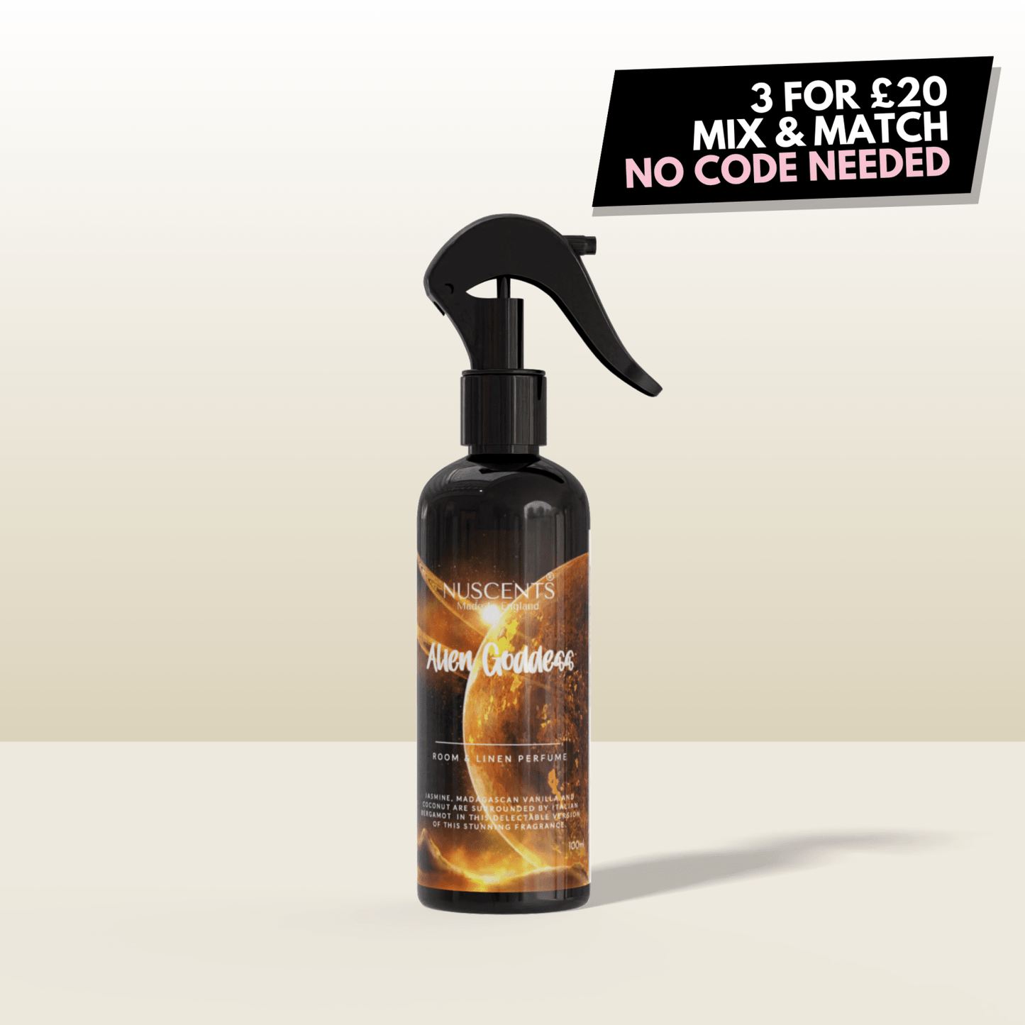 Alien Goddess Room & Linen Perfume Spray - Nuscents