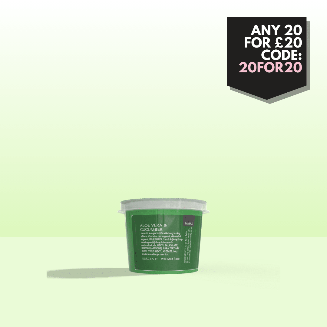 Aloe Vera & Cucumber Wax Melt Sample 25g - Nuscents