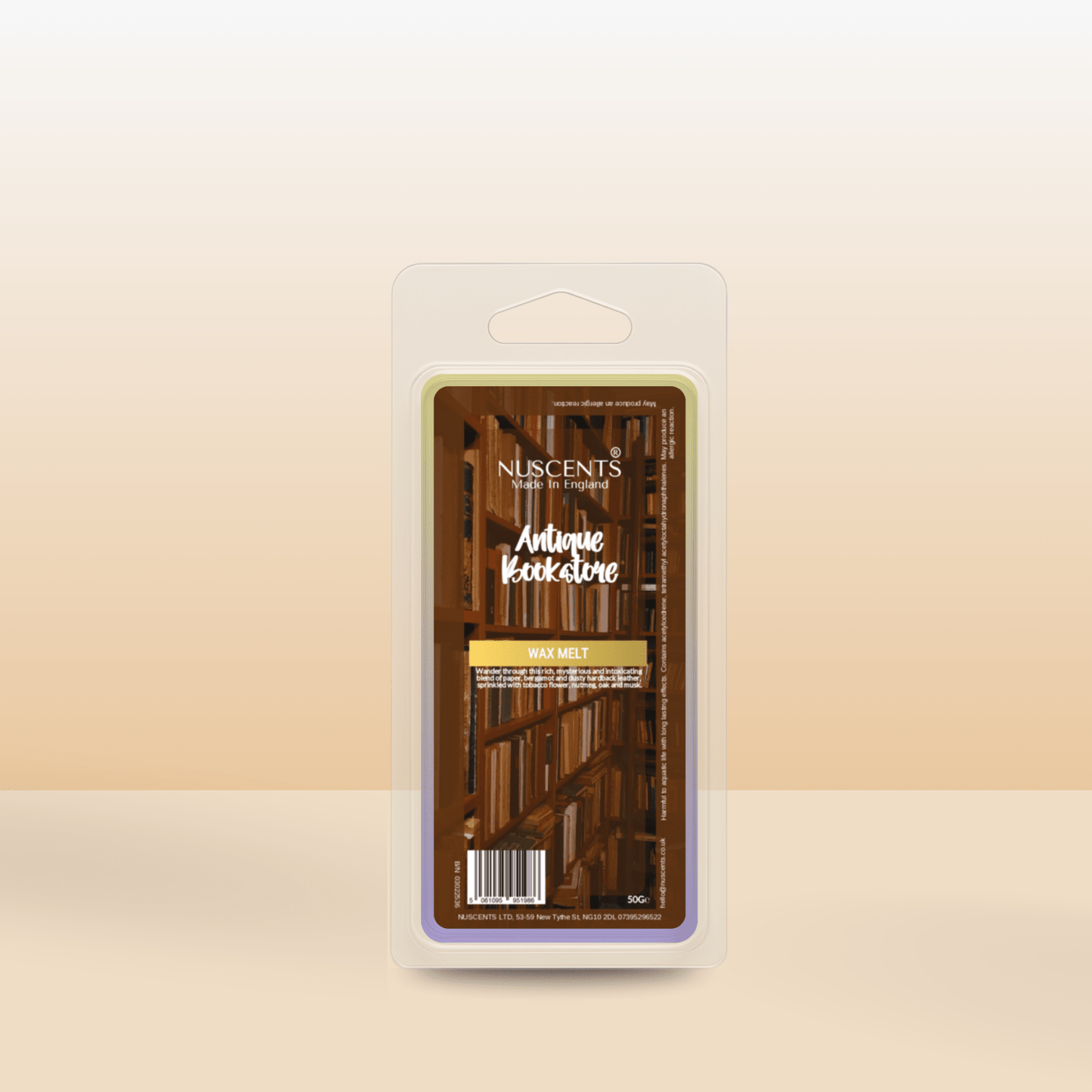 50g *Antique Bookstore Scented Wax Melt - Nuscents