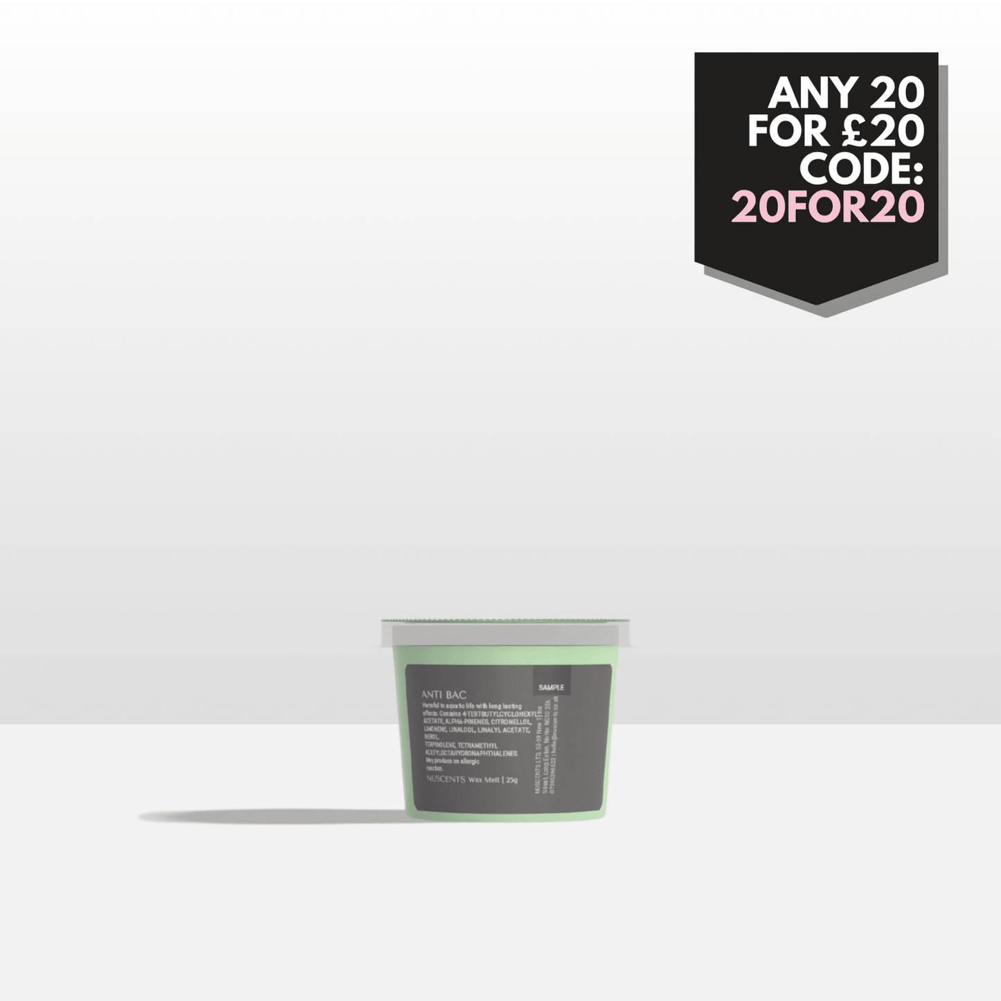 *Anti Bac Wax Melt Sample 25g - Nuscents