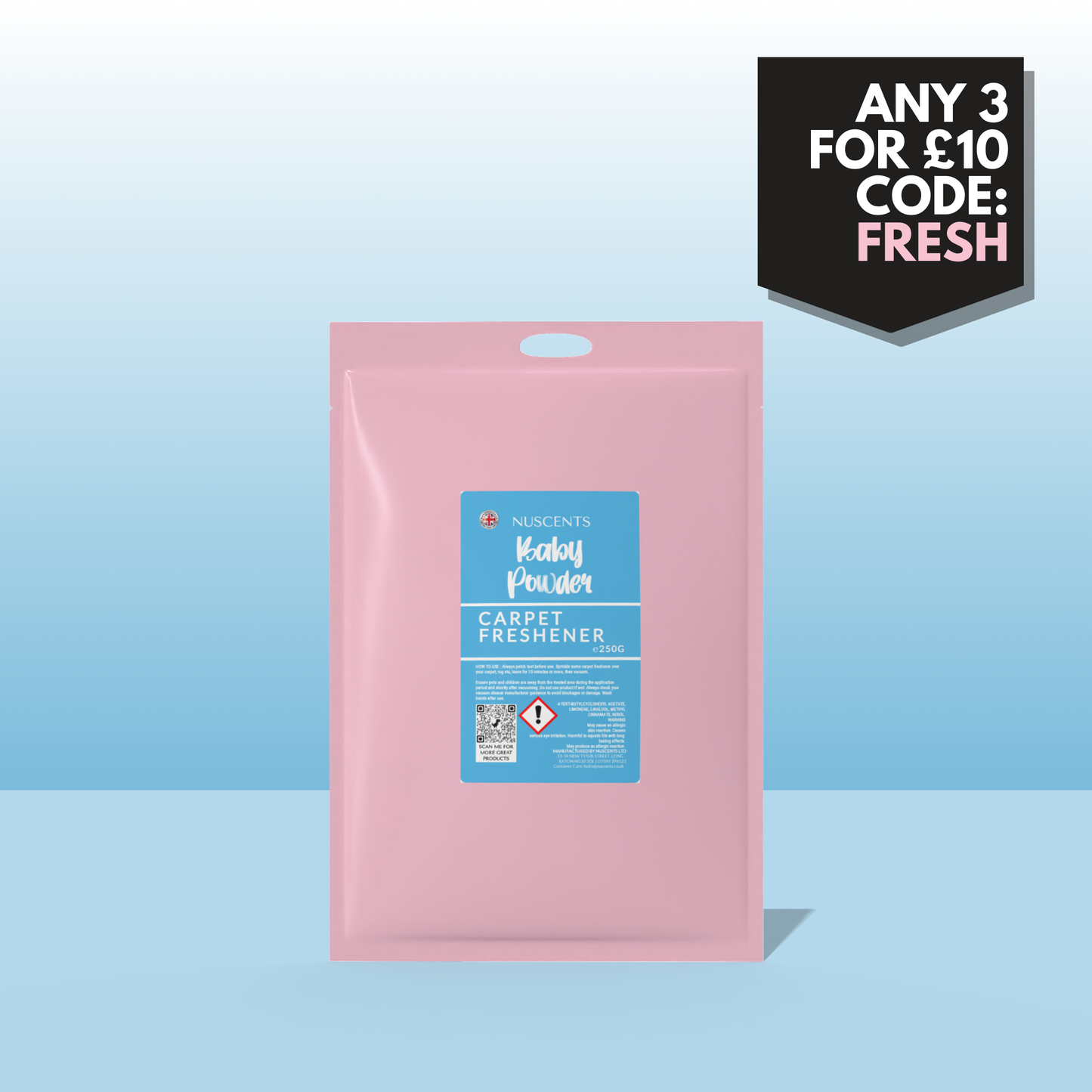 Baby Powder Carpet Freshener 250g - Nuscents