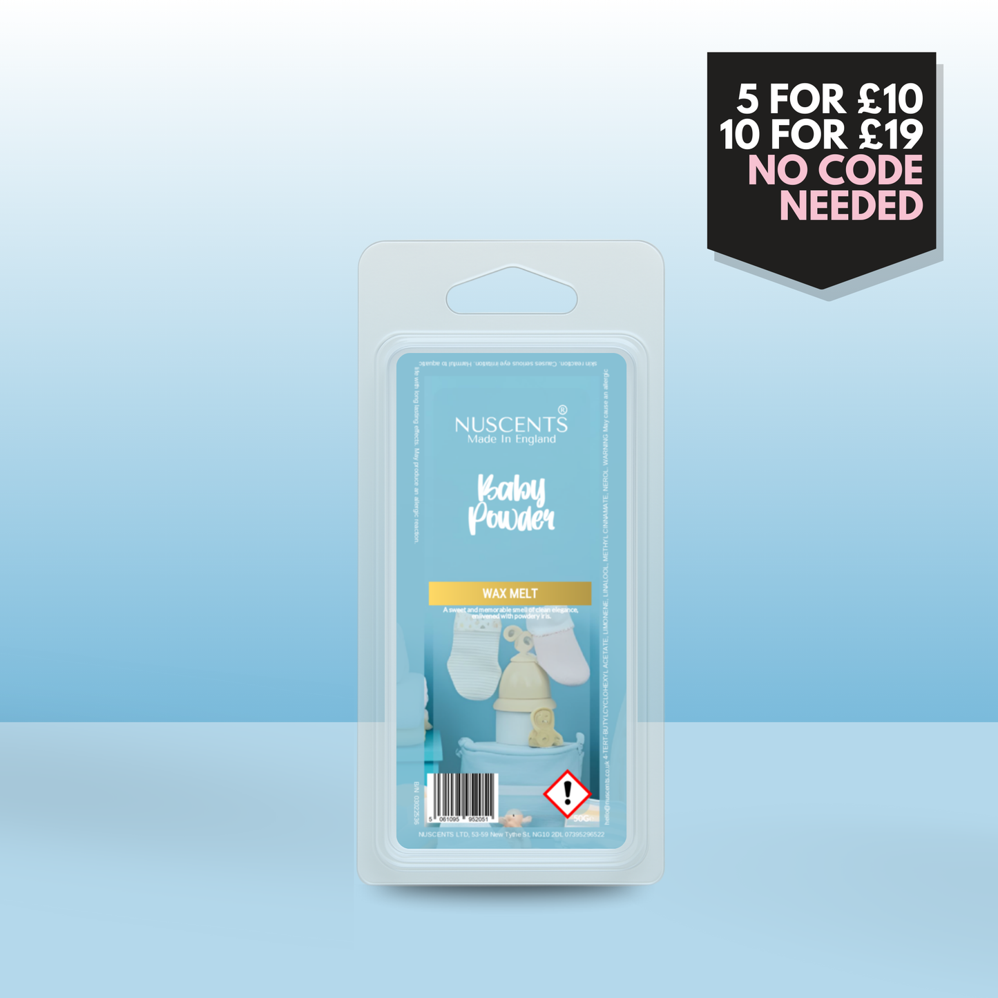 50g Baby Powder *V2* Scented Wax Melt