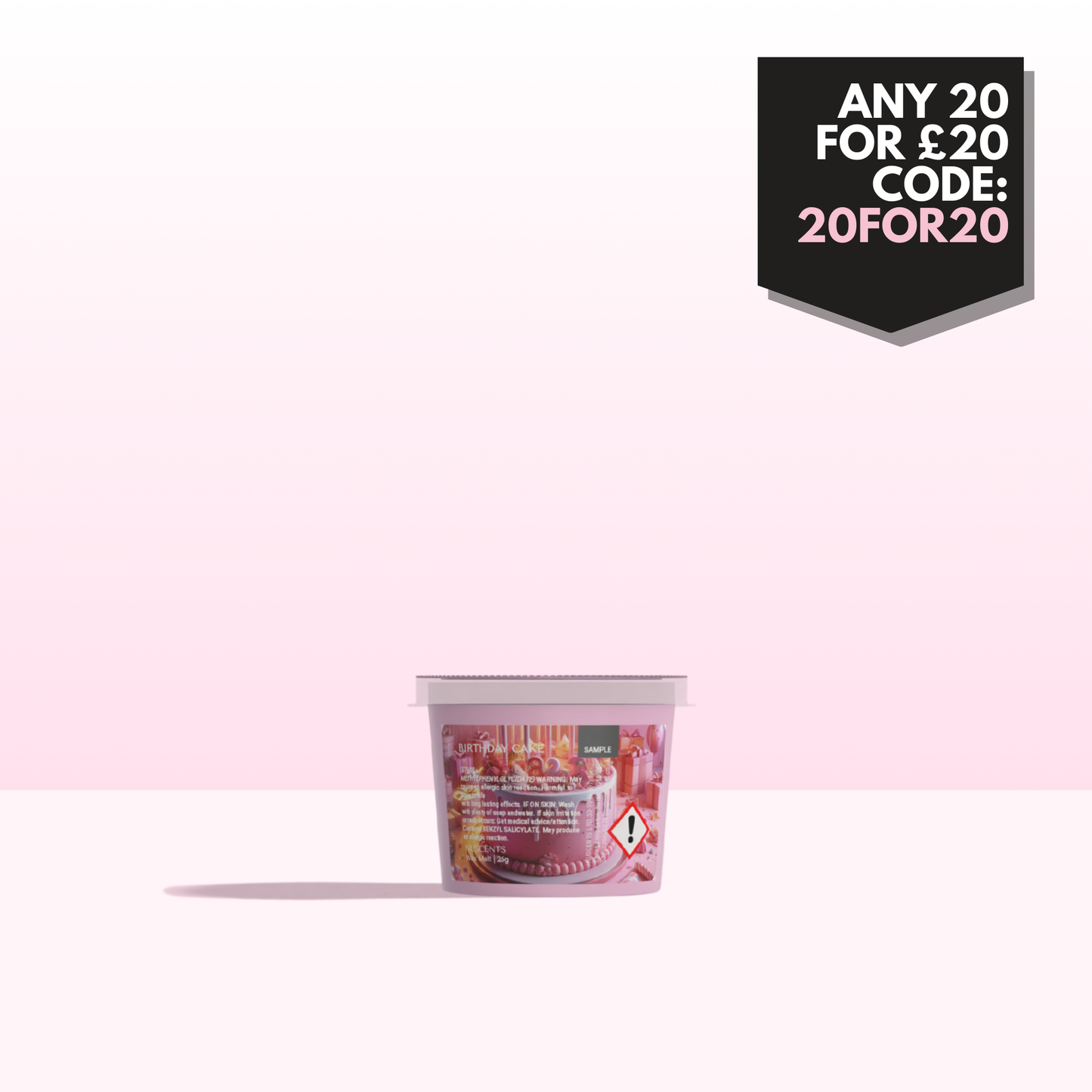 Birthday Cake Wax Melt Sample 25g - Nuscents