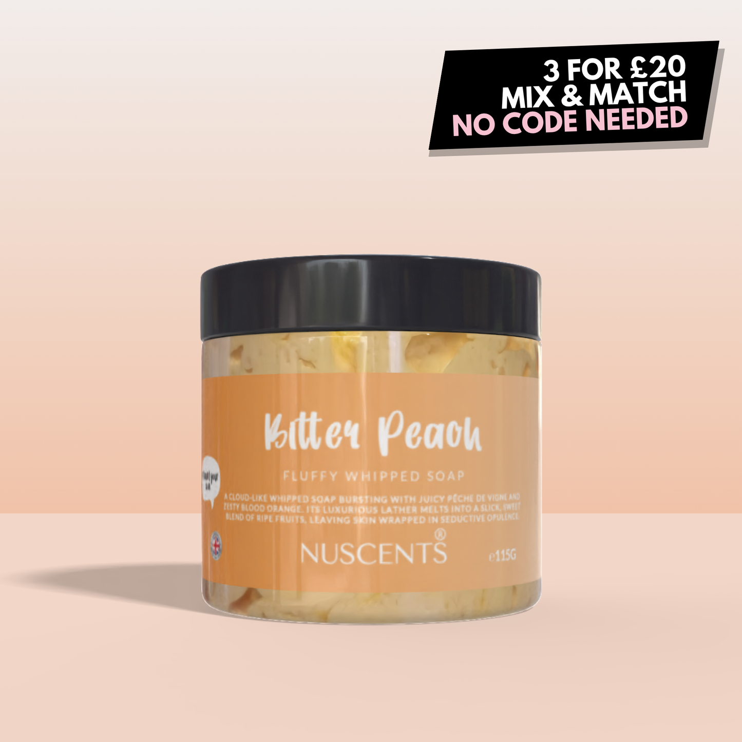 Bitter Peach Whipped Soap