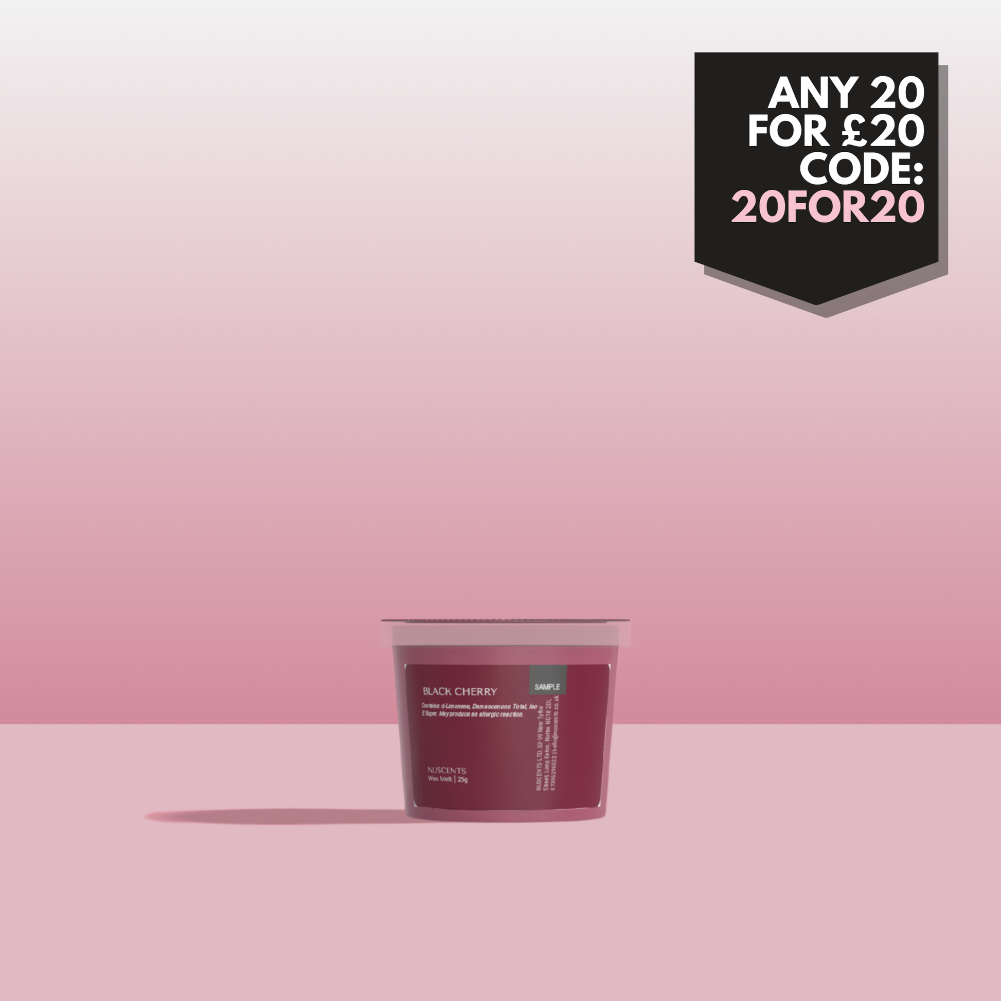 Black Cherry Wax Melt Sample 25g - Nuscents