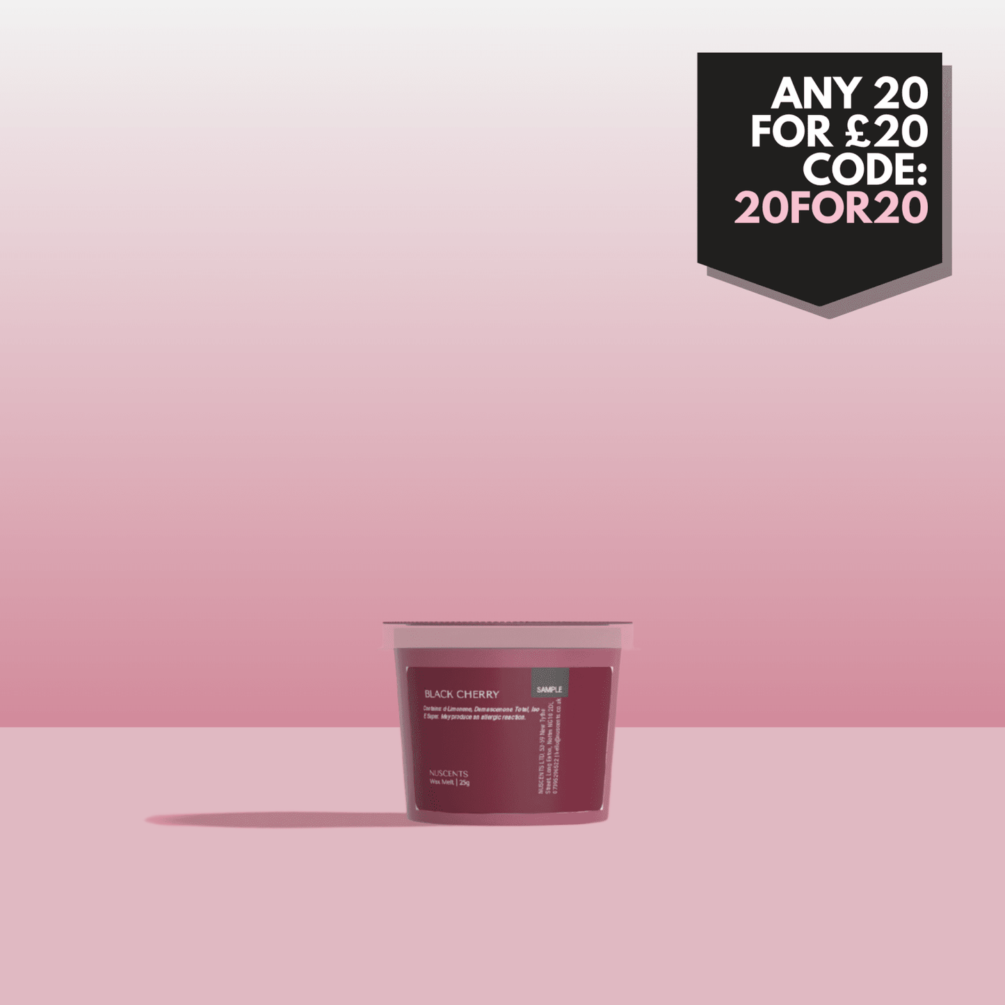 Black Cherry Wax Melt Sample 25g - Nuscents