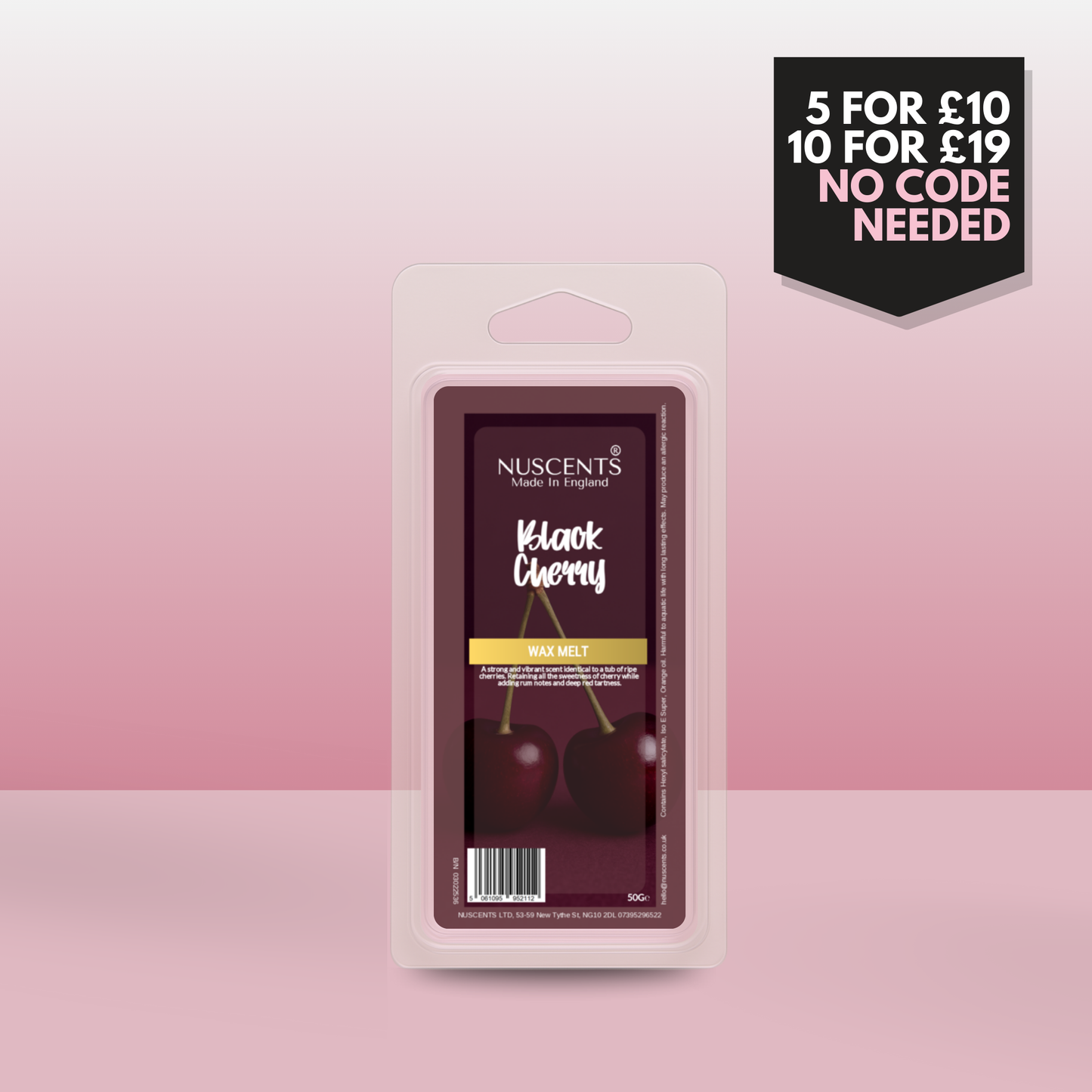 50g Black Cherry Scented Wax Melt