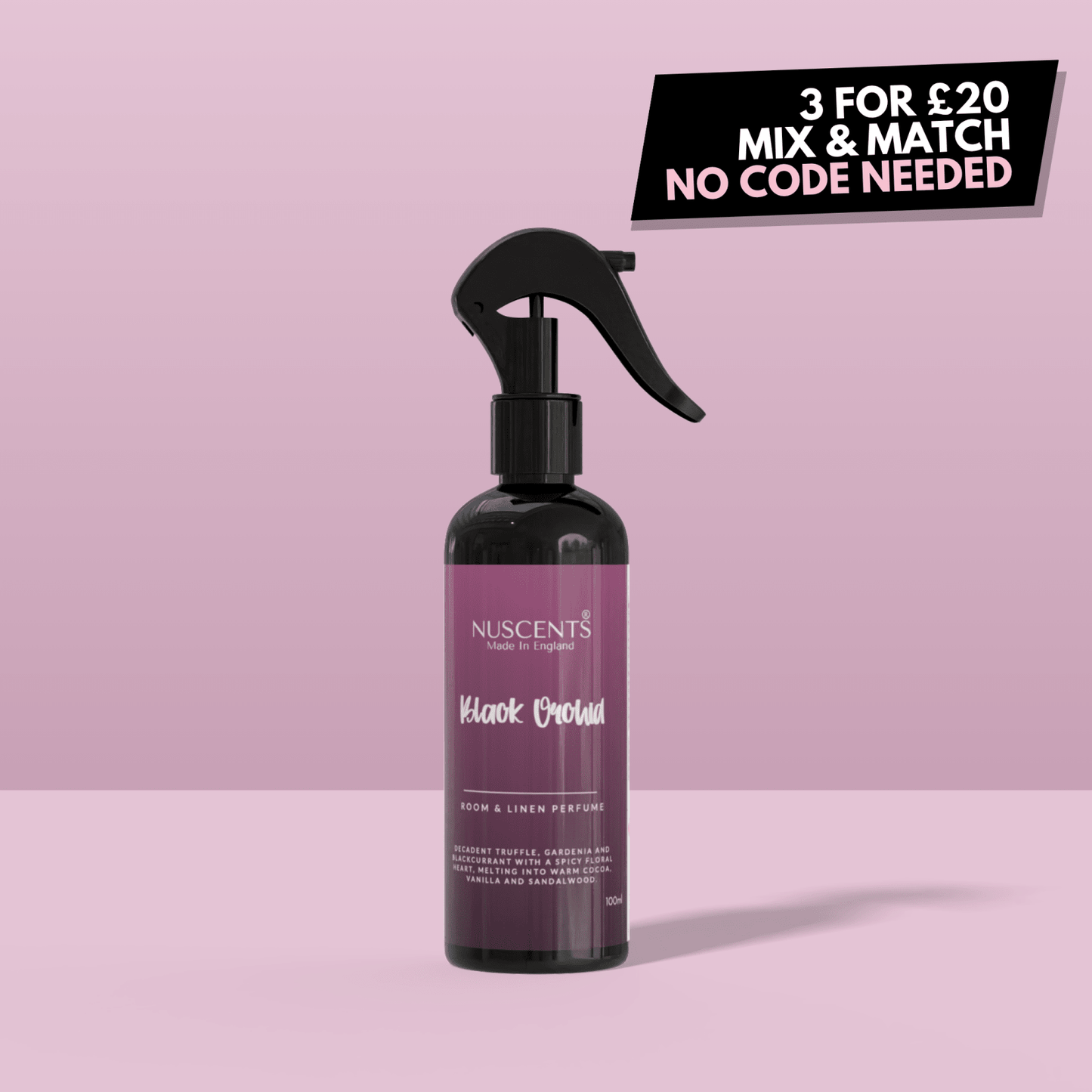 Black Orchid Room & Linen Perfume Spray - Nuscents