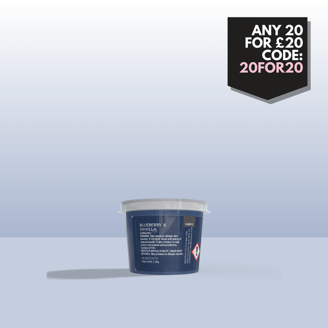 Blueberry & Vanilla Wax Melt Sample 25g - Nuscents