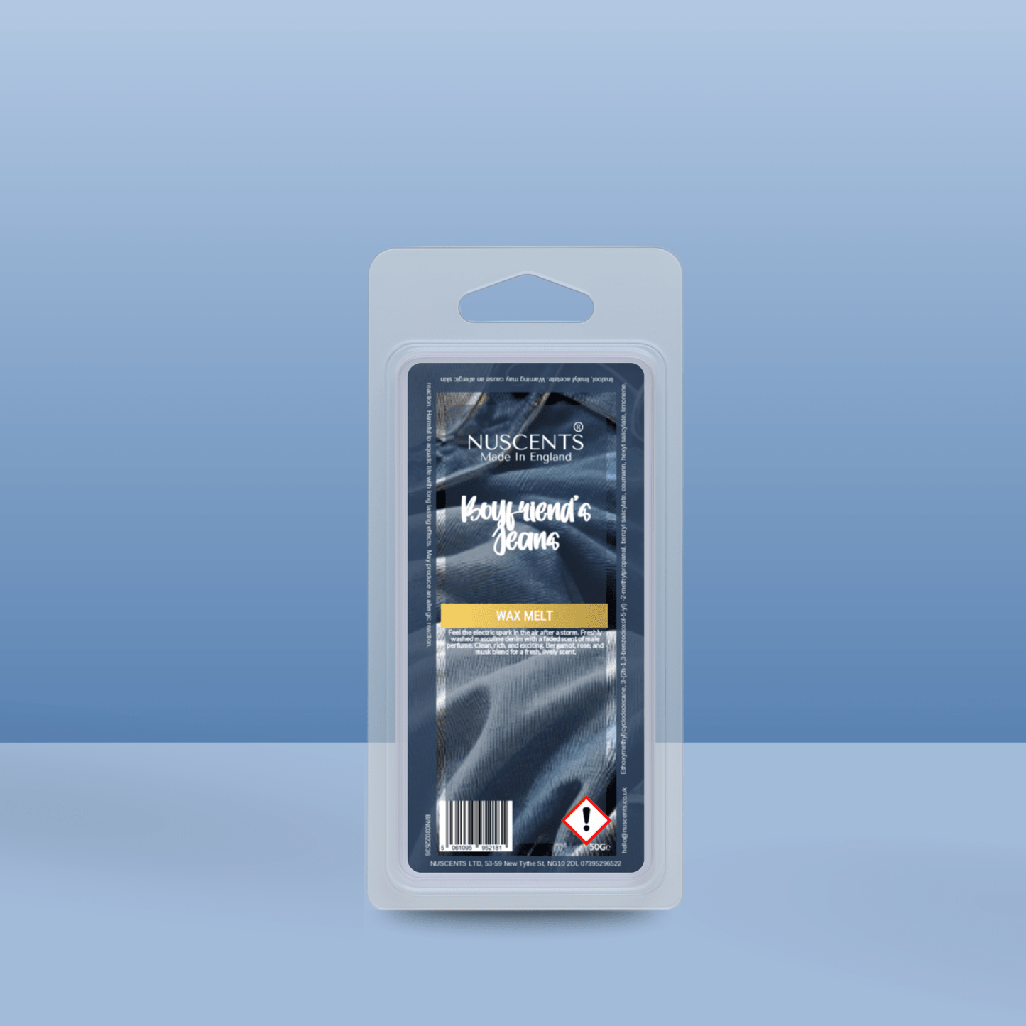 50g *Boyfriend's Jeans Scented Wax Melt - Nuscents