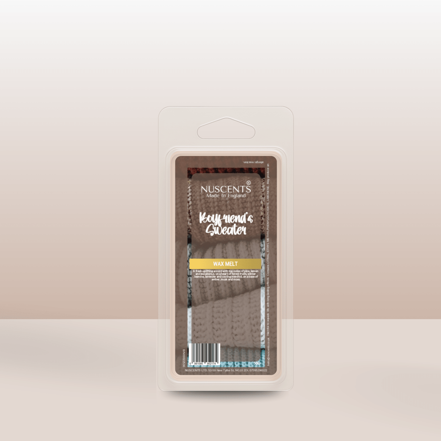 50g *Boyfriend's Sweater Scented Wax Melt - Nuscents