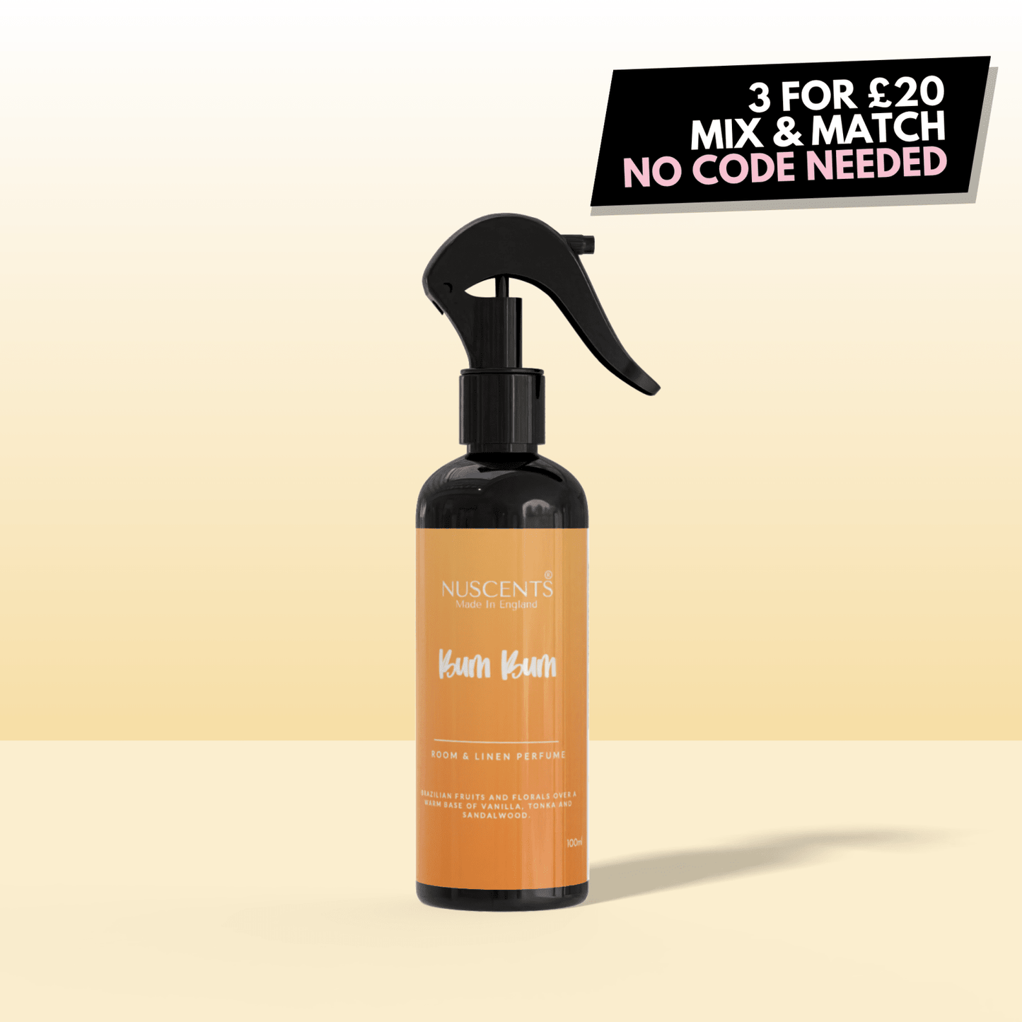 Bum Bum Room & Linen Perfume Spray - Nuscents
