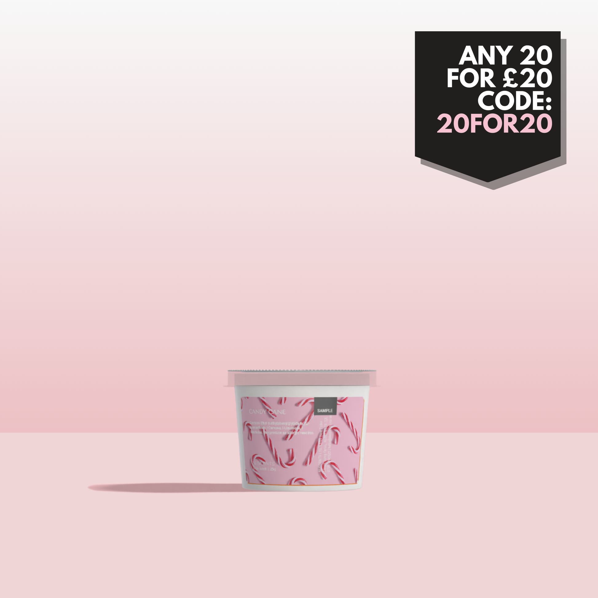 Candy Cane Wax Melt Sample 25g - Nuscents