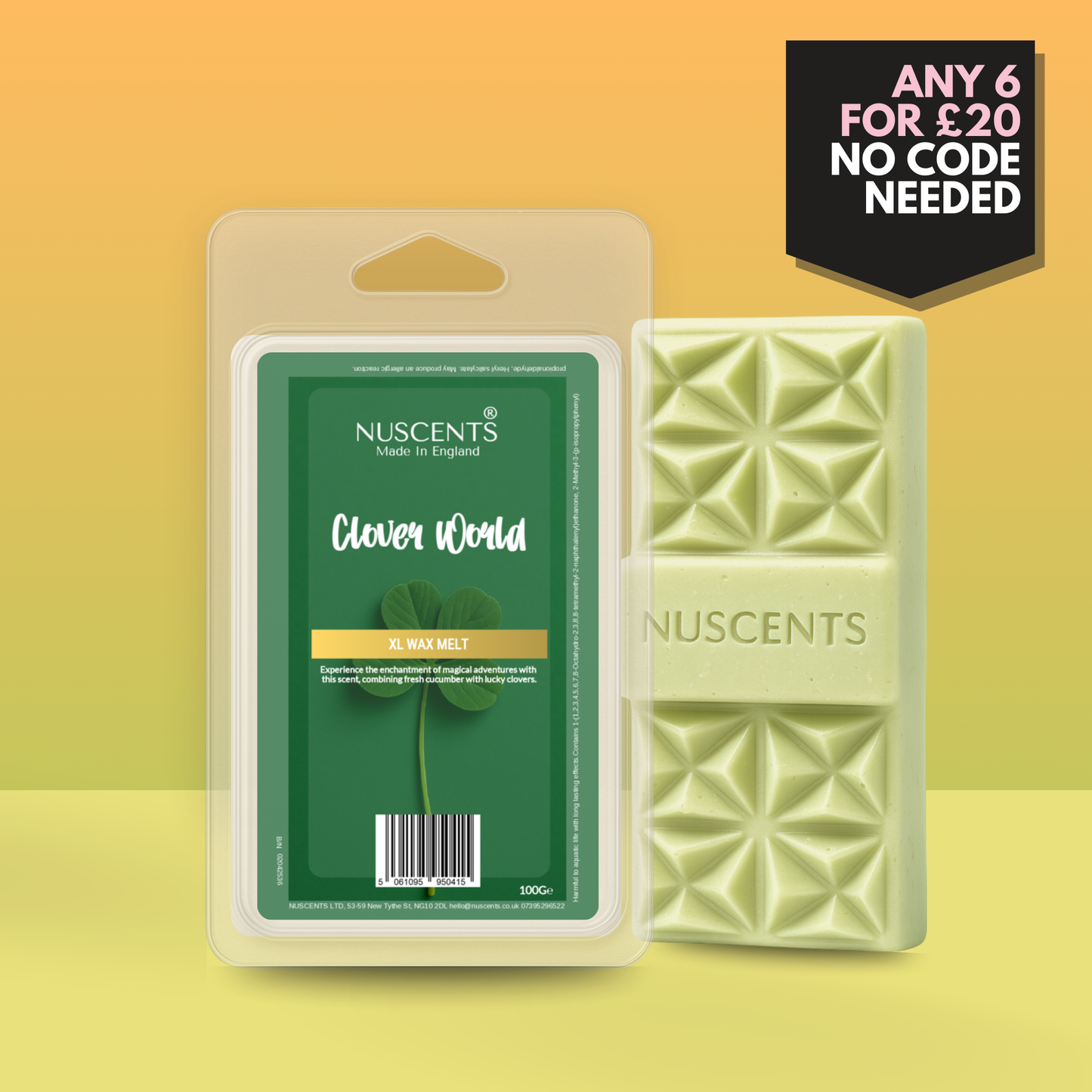 *LIMITED EDITION Clover World Wax Melt 100g XL
