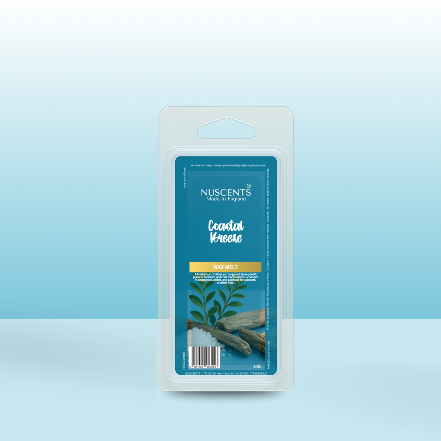 50g *NEW Coastal Breeze Scented Wax Melt - Nuscents