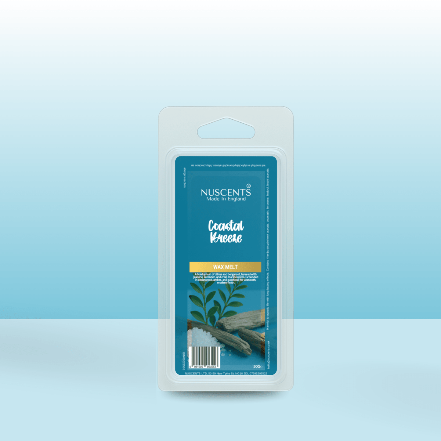 50g *Coastal Breeze Scented Wax Melt - Nuscents