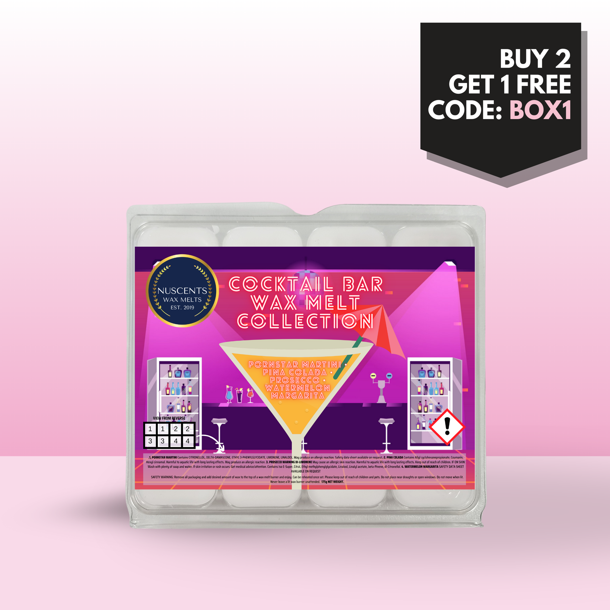 Cocktail Bar Wax Melt Scent Collection Box - Nuscents
