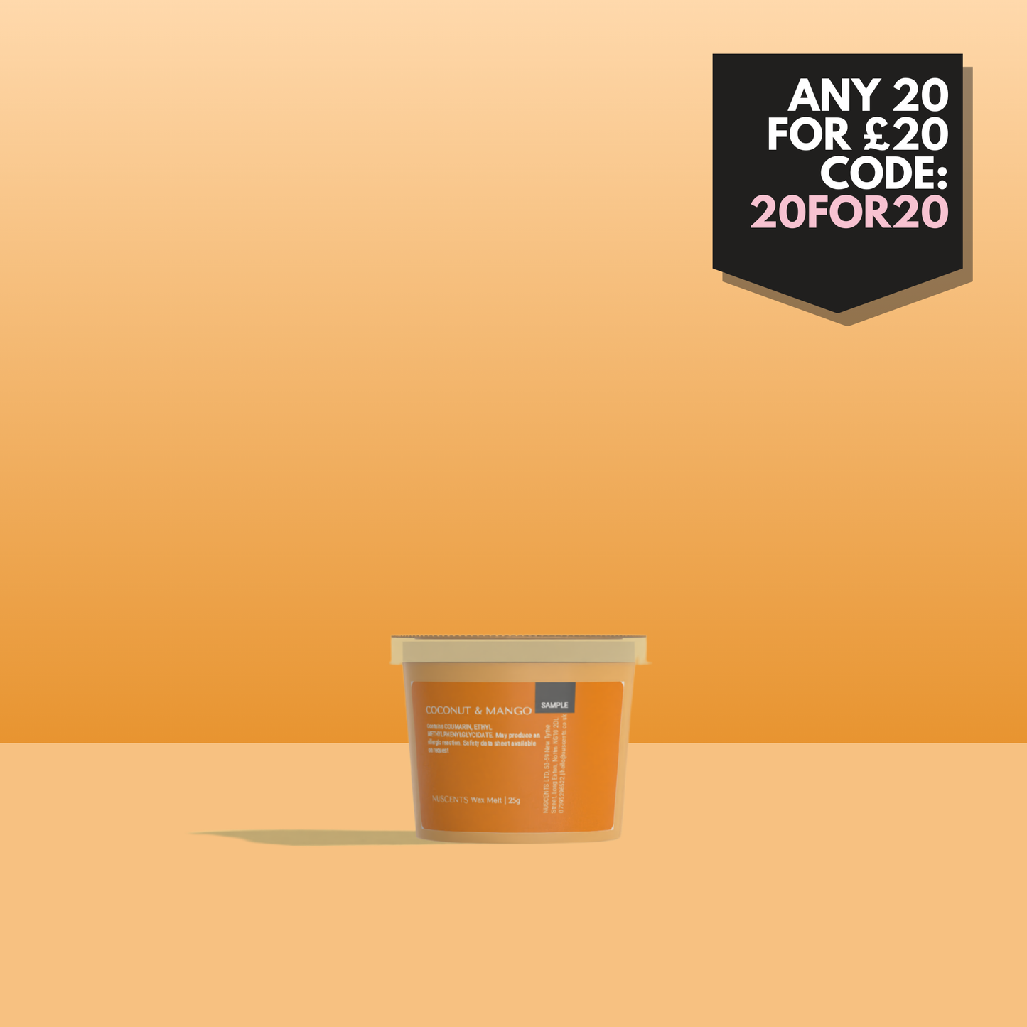 Coconut & Mango Wax Melt Sample 25g - Nuscents