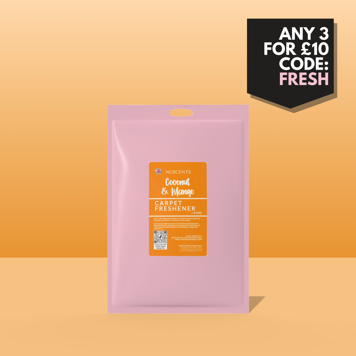 Coconut & Mango Carpet Freshener 250g - Nuscents