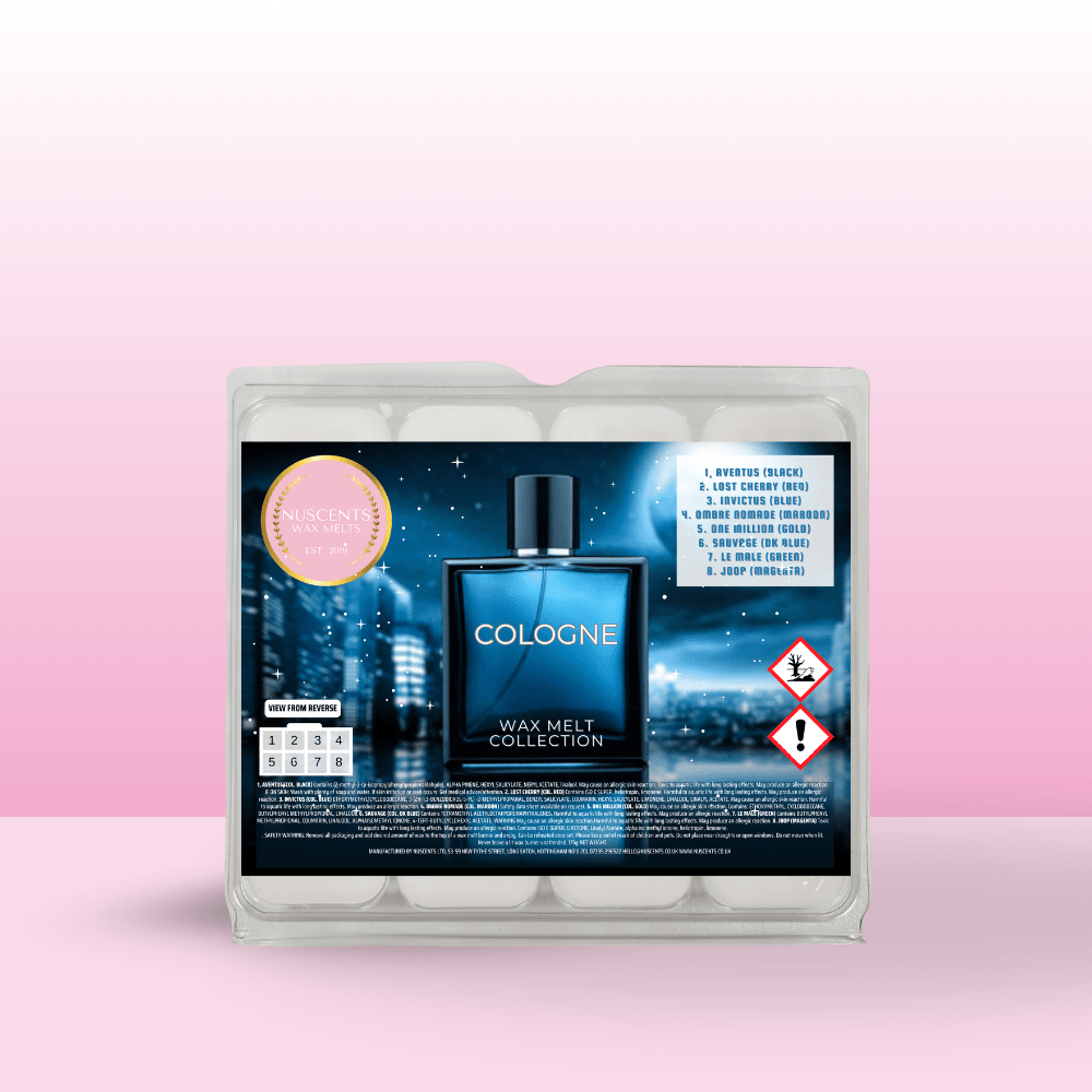 Cologne For Him 8 Scent Wax Melt Scent Collection Box - Nuscents