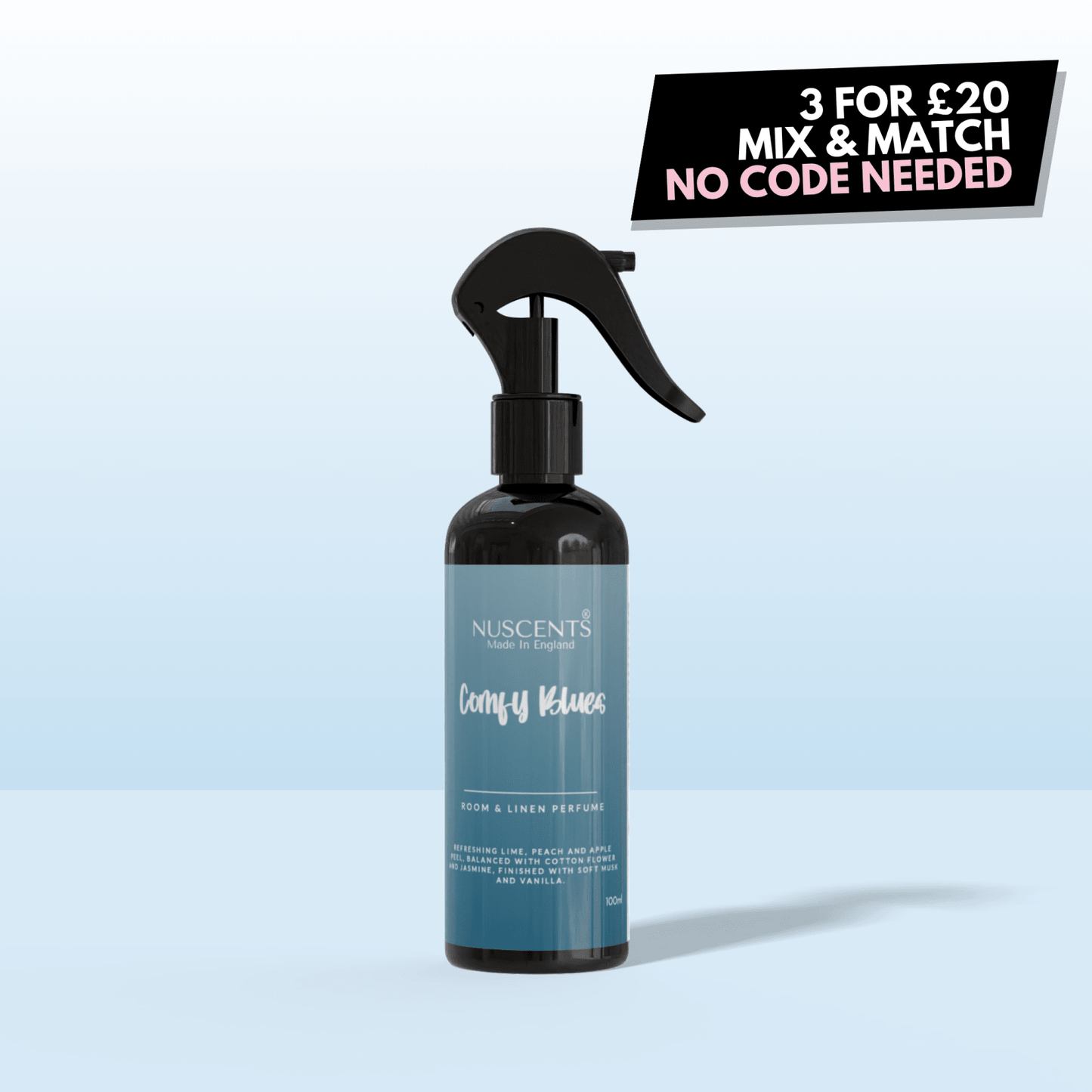 Comfy Blues Room & Linen Perfume Spray - Nuscents