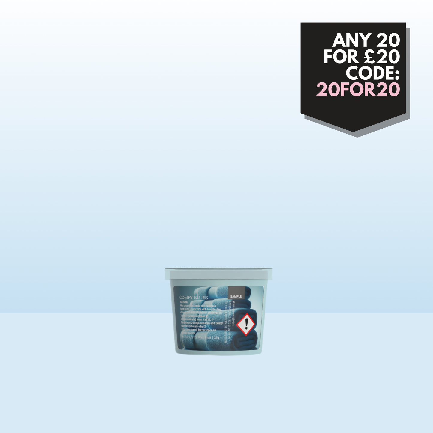 Comfy Blues Wax Melt Sample 25g - Nuscents