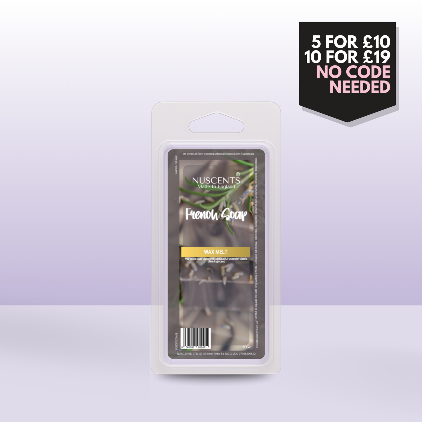 50g French Soap Scented Wax Melt