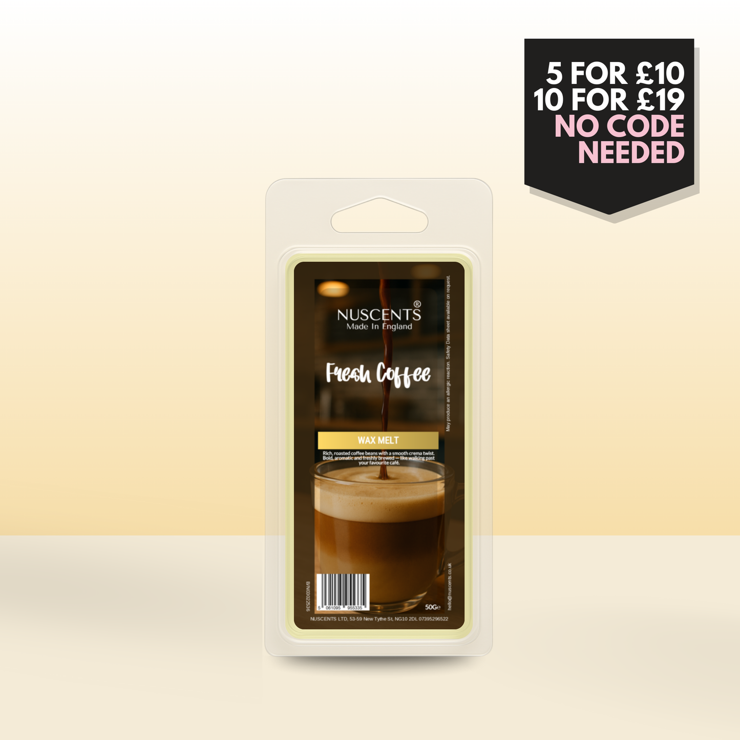 50g *NEW Fresh Coffee Scented Wax Melt