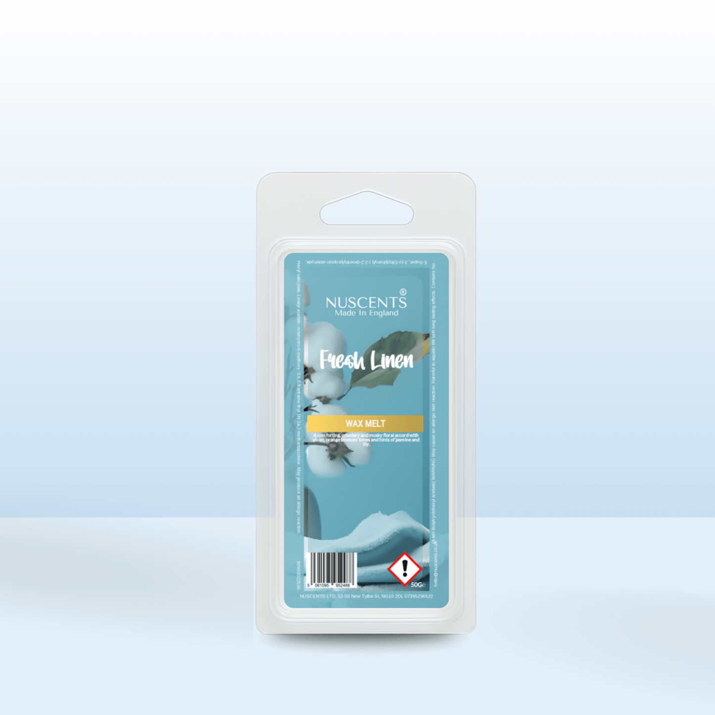 50g Fresh Linen Scented Wax Melt - Nuscents
