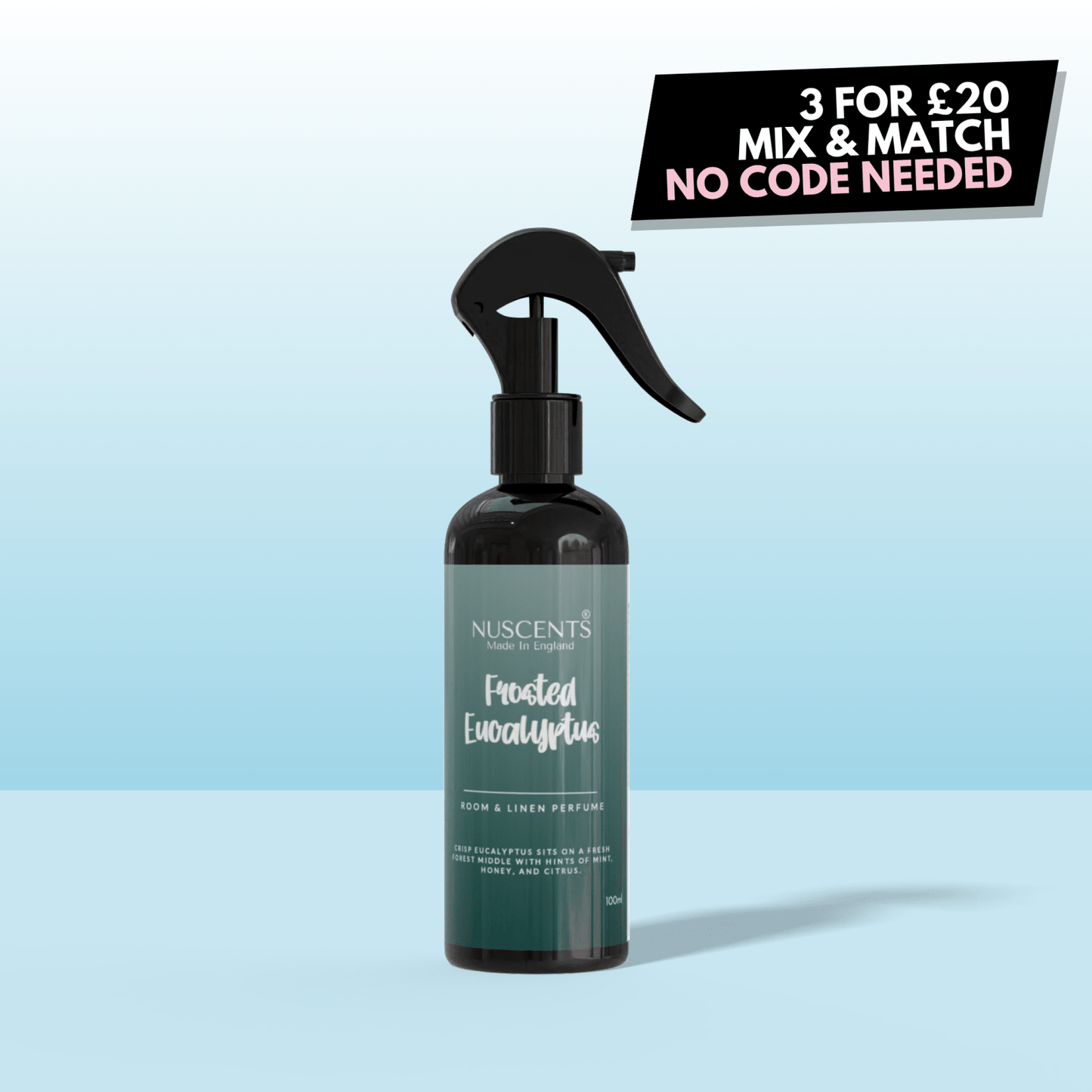 Frosted Eucalyptus Room & Linen Perfume Spray - Nuscents