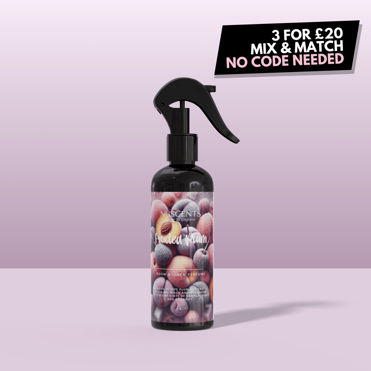 Frosted Plum Room & Linen Perfume Spray - Nuscents