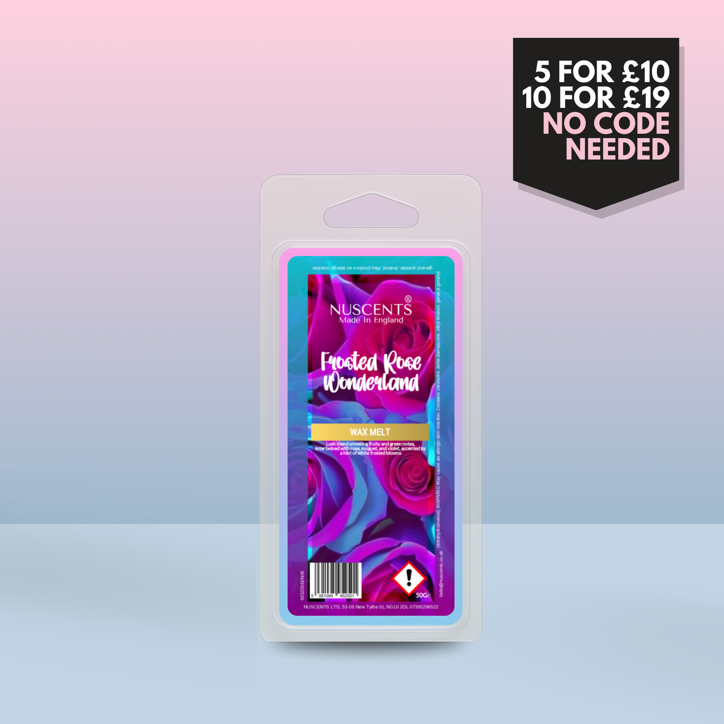 50g *LIMITED EDITION Frosted Rose Wonderland Scented Wax Melt