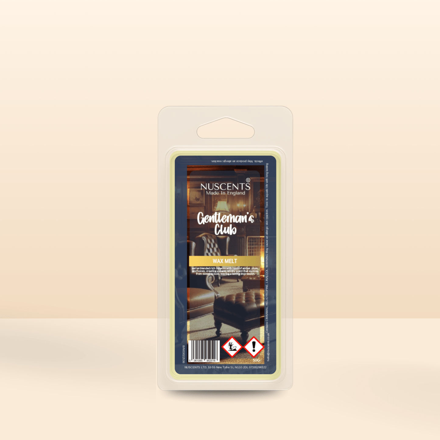 50g *Gentleman's Club Scented Wax Melt - Nuscents