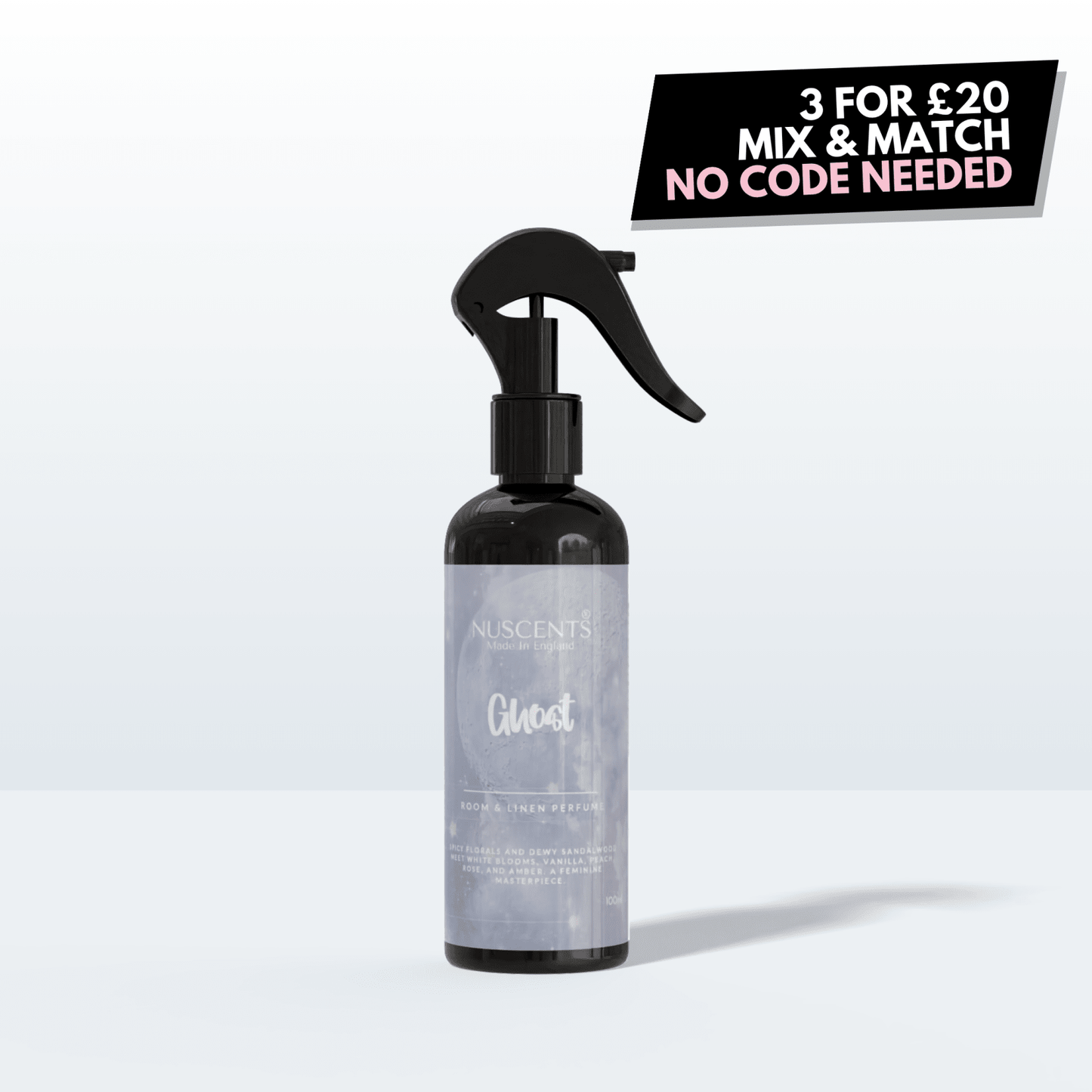 LIMITED EDITION Ghost Room & Linen Perfume Spray - Nuscents