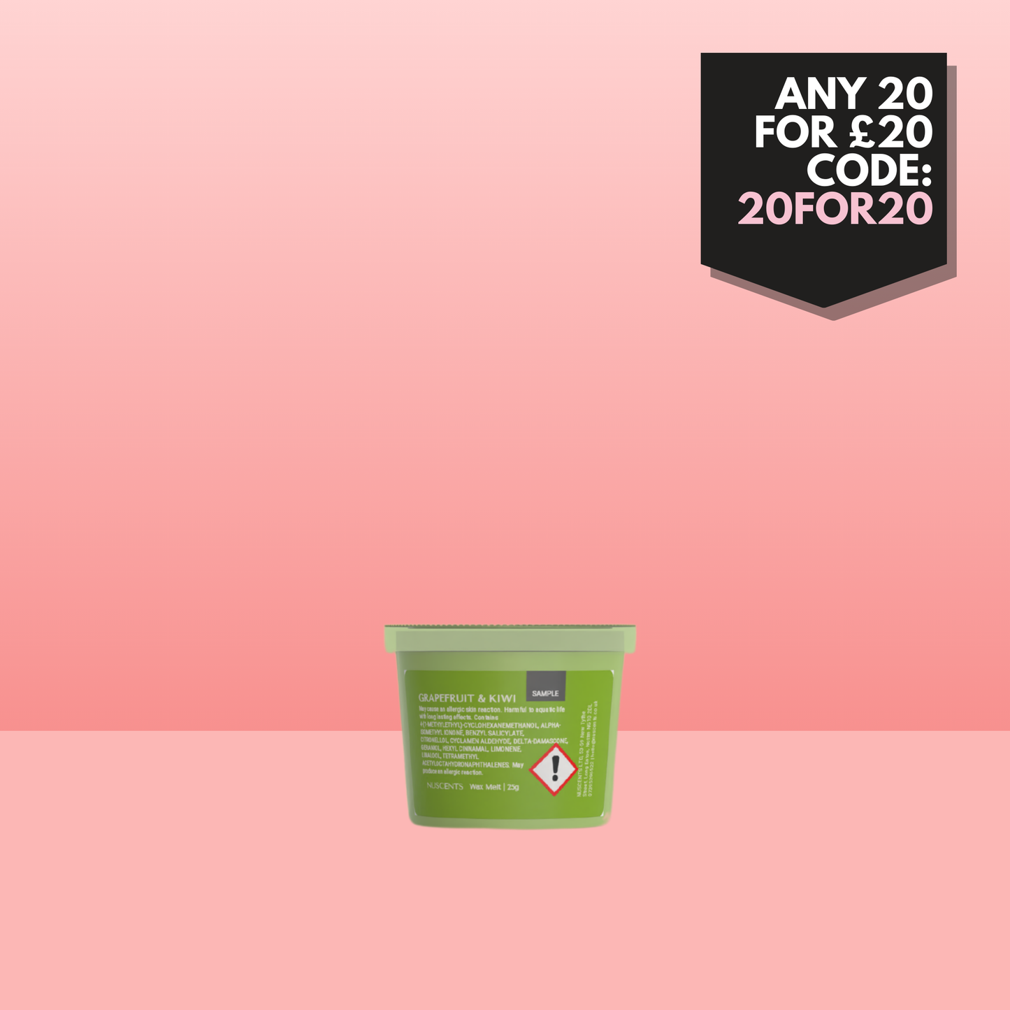 Grapefruit & Kiwi Wax Melt Sample 25g