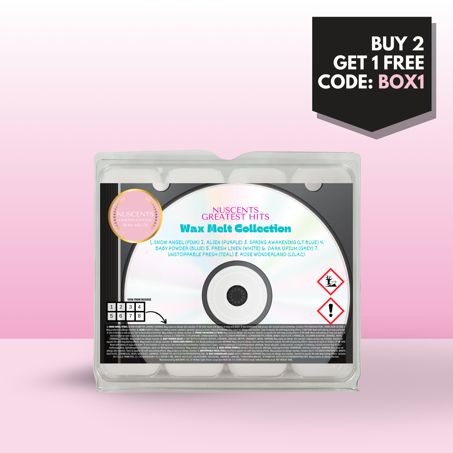 Greatest Hits (Bestsellers) Wax Melt Scent Collection Box - Nuscents