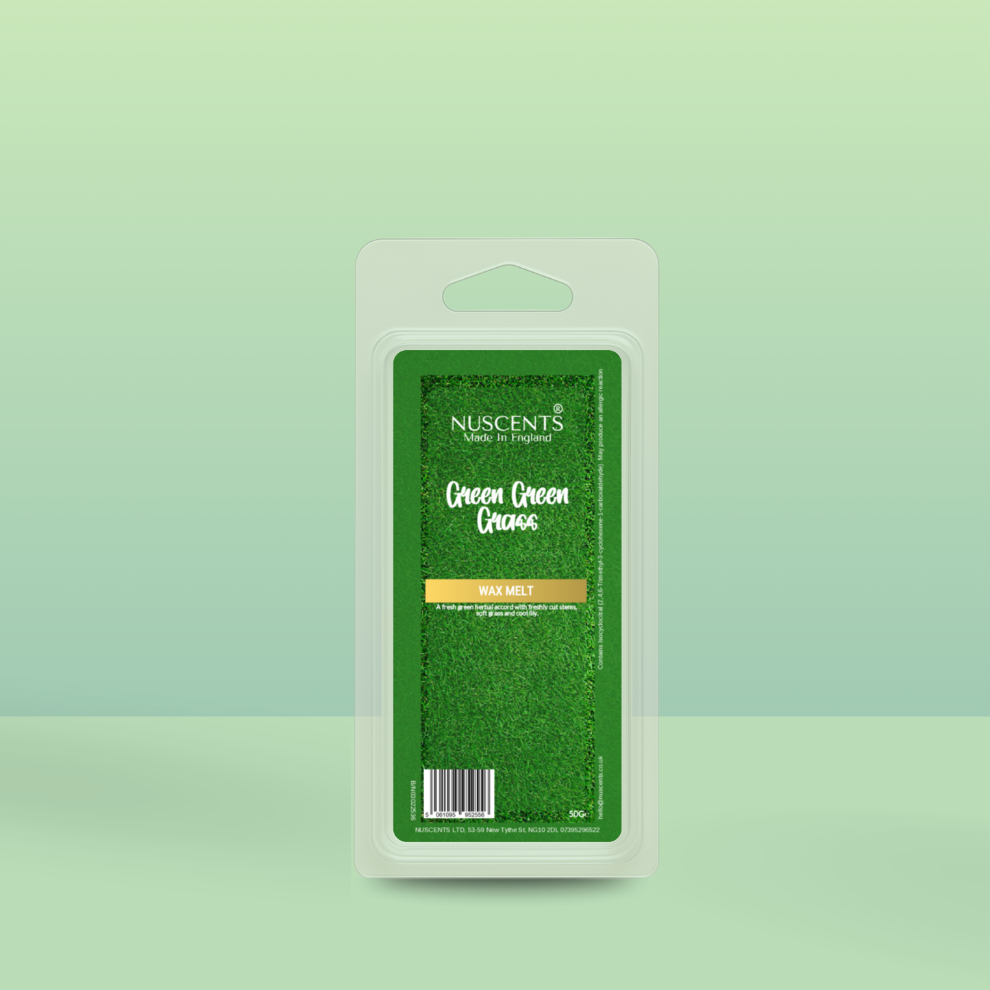 50g LAST CHANCE Green Green Grass Scented Wax Melt - Nuscents
