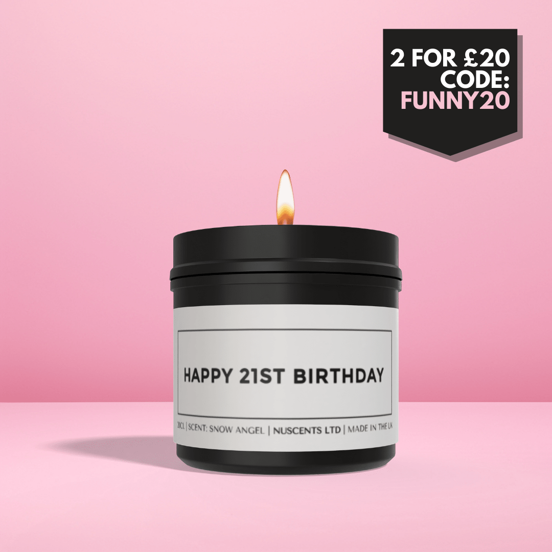 Happy 21st Birthday Candle - Nuscents