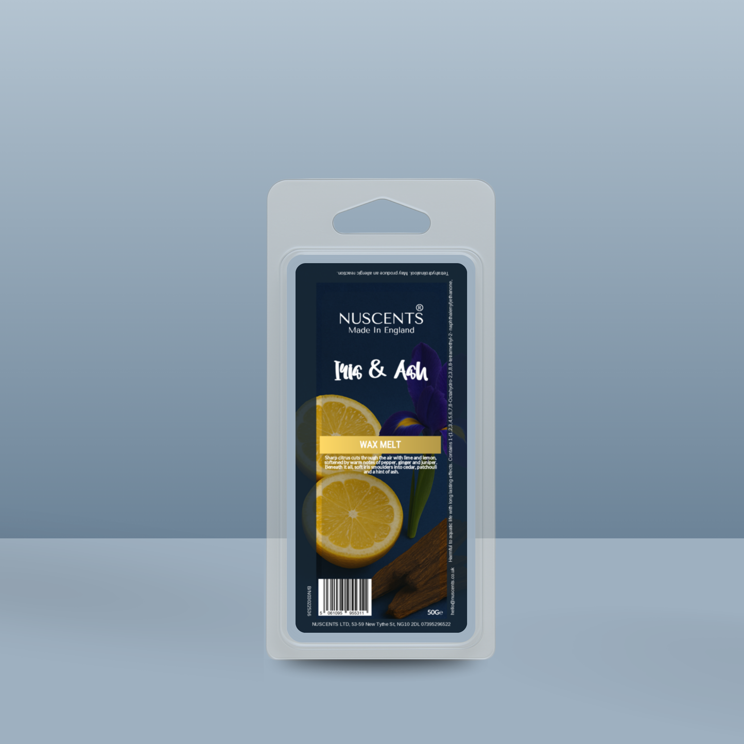 50g *NEW Iris & Ash Scented Wax Melt - Nuscents