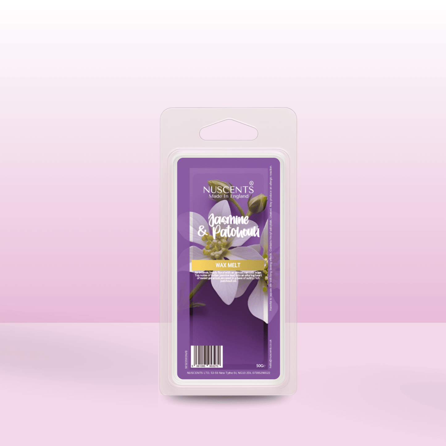 50g *Jasmine & Patchouli Scented Wax Melt - Nuscents