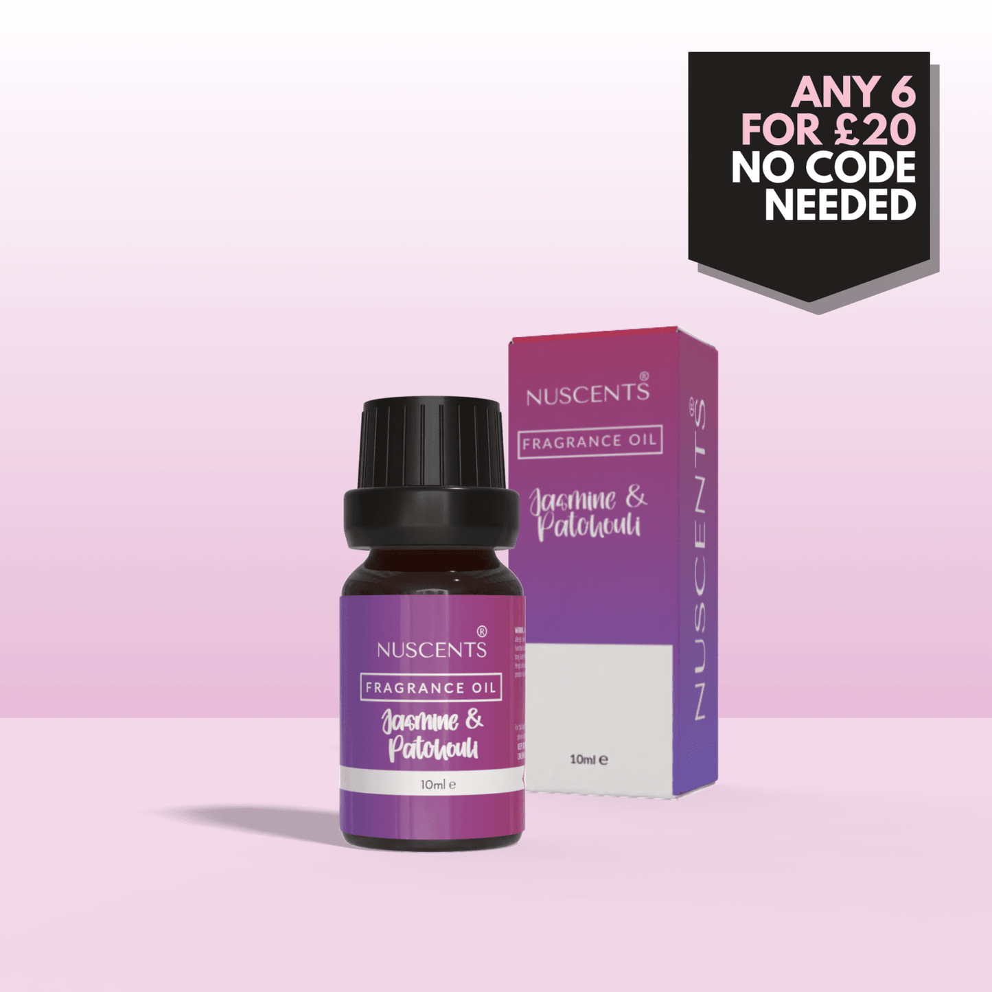 Jasmine & Patchouli Aroma Diffuser Fragrance Oil - Nuscents